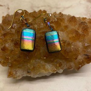 Dichroic Glass Earrings